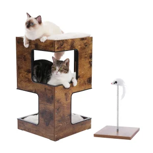 Wood Cat House Bed